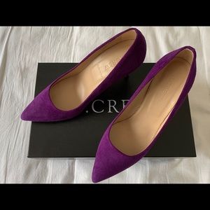 J Crew Everly Suede Pumps Purple Haze Size 6